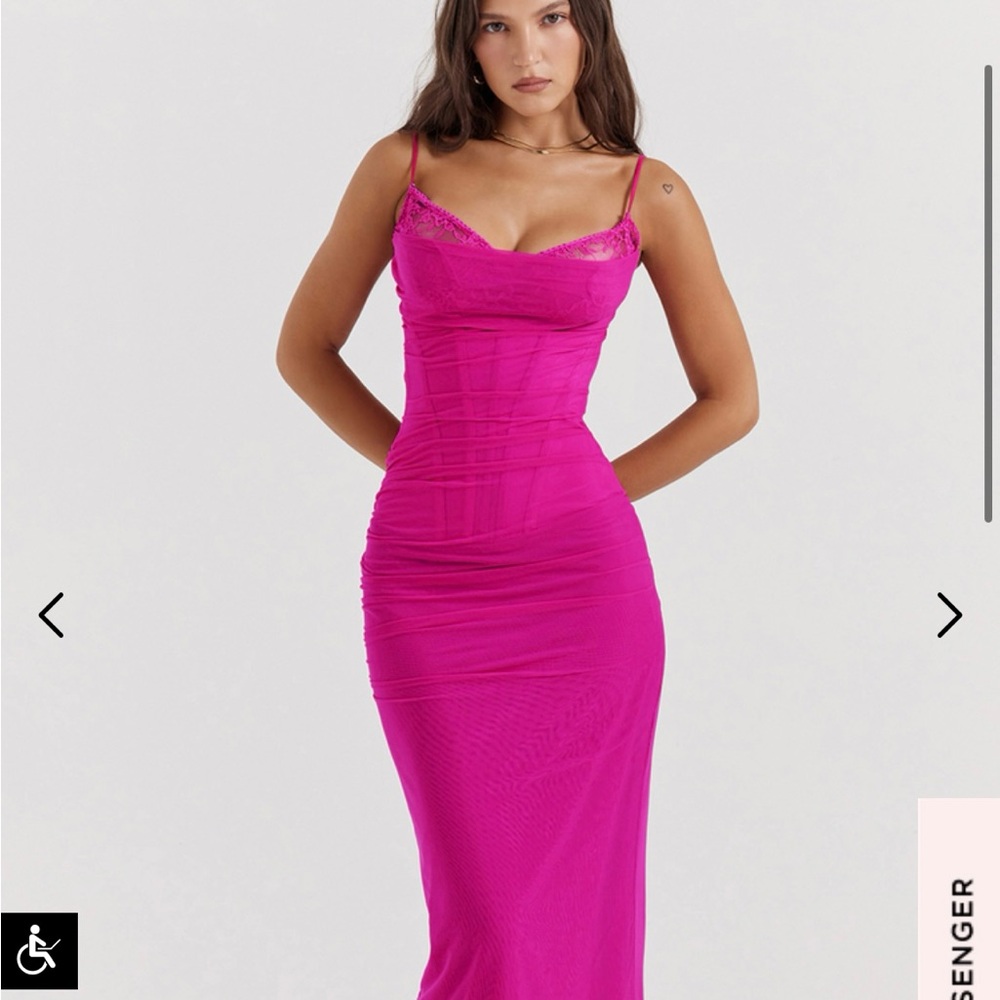 House of CB Nalini Fuchsia Maxi Dress - Picture 1 of 7